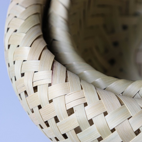 Handmade Stackable Bamboo Baskets Set Home Office - Picture 4 of 7